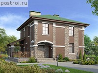 U-143-2P проект двухэтажного дома из газобетона размером 13 на 12 