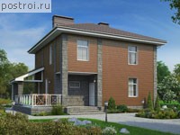 U-143-3P проект двухэтажного дома из газобетона размером 12 на 13 