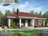 U-145-1K проект одноэтажного дома из кирпича размером 15 на 11 