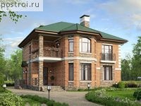 U-155-2K проект двухэтажного коттеджа из кирпича размером 12 на 11