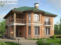 U-156-2P проект двухэтажного коттеджа из пеноблоков размером 12 на 11 