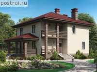 U-161-1K проект двухэтажного дома из кирпича размером 10 на 10 