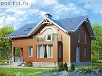 U-167-1P проект двухэтажного дома из пеноблоков размером 12 на 11 