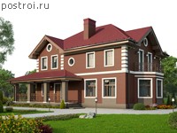 U-168-2P проект двухэтажного дома из пеноблоков размером 14 на 9 