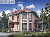 U-169-1P проект двухэтажного дома из пеноблоков размером 13 на 13