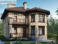 U-169-2P проект двухэтажного дома из пеноблоков размером 10 на 12 