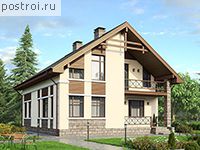 U-174-1P проект двухэтажного дома из пеноблоков размером 11 на 14