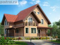 U-182-1S проект одноэтажного каркасного дома с мансардой размером 11 на 12 