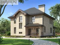 U-183-2P проект двухэтажного дома из пеноблоков размером 13 на 11