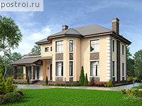 U-184-1P проект двухэтажного дома из пеноблоков размером 11 на 17 