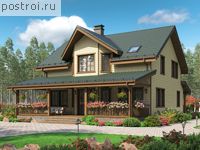 U-204-1S проект одноэтажного каркасного дома с мансардой размером 12 на 11 