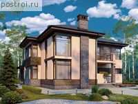 U-208-1K проект двухэтажного коттеджа из кирпича размером 14 на 15 