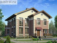 U-209-1K проект двухэтажного дома из кирпича размером 14 на 14 