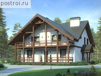 U-212-1P проект одноэтажного дома из пенобетона с мансардой размером 12 на 12 