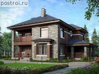 U-213-2K проект двухэтажного дома из кирпича размером 12 на 14 