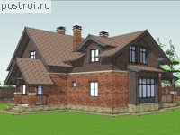 U-217-1K проект двухэтажного дома из кирпича размером 14 на 17