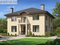 U-230-2K проект двухэтажного дома из кирпича размером 13 на 13 