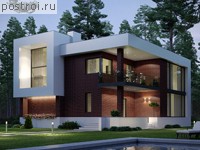 U-235-2K проект двухэтажного дома из кирпича размером 14 на 17