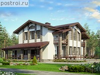 U-238-1K проект двухэтажного дома из кирпича размером 13 на 15 