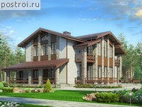 U-238-2K проект двухэтажного дома из кирпича размером 13 на 15