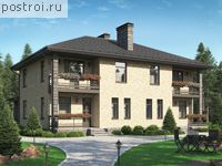 U-242-1K проект двухэтажного дома из кирпича размером 16 на 10