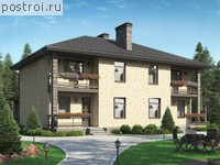 U-242-2K проект двухэтажного дома из кирпича размером 17 на 11