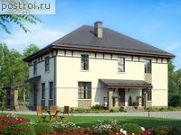 U-247-1P проект двухэтажного дома из газобетона размером 11 на 14 