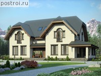 U-248-1P проект двухэтажного дома из газобетона размером 15 на 11