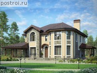 U-249-1K проект двухэтажного дома из кирпича размером 14 на 13