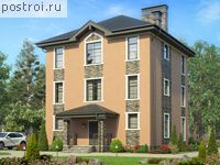 U-249-1P проект трехэтажного дома из газобетона размером 11 на 10 