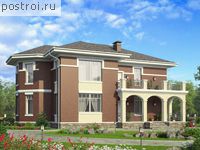 U-256-1P проект двухэтажного коттеджа из пеноблоков размером 14 на 17 