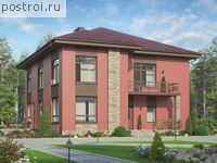 U-265-1K проект двухэтажного дома из кирпича размером 15 на 12 