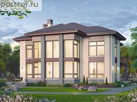 U-274-1K проект двухэтажного дома из кирпича размером 15 на 15 