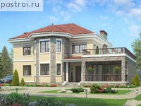 U-280-1P проект двухэтажного дома из пеноблоков размером 12 на 16 