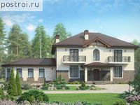 U-300-3K проект двухэтажного коттеджа из кирпича размером 13 на 23 