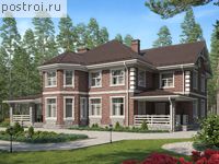 U-309-1P проект двухэтажного коттеджа из пенобетона размером 15 на 19 