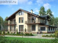 U-315-1P проект двухэтажного дома из пенобетона размером 15 на 18 