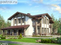 U-316-1M проект двухэтажного монолитного дома с мансардой размером 17 на 14 