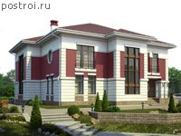 U-356-1K проект двухэтажного коттеджа из кирпича размером 17 на 18 