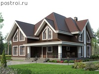 U-362-2P проект двухэтажного дома из газобетона с цоколем размером 13 на 15 