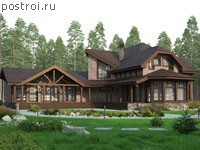 U-377-1K проект двухэтажного дома из кирпича с гаражом размером 21 на 26 