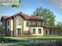 U-378-1K проект двухэтажного дома из кирпича с гаражом размером 14 на 23 