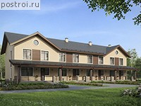 U-402-1K проект двухэтажного дома из кирпича размером 29 на 10 