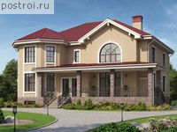 U-406-1P проект двухэтажного дома из газобетона с подвалом размером 14 на 15 