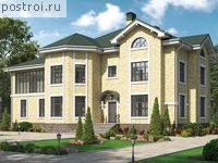 U-450-1K проект двухэтажного дома из кирпича с мансардой размером 21 на 13 