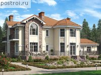 U-457-1M проект двухэтажного монолитного дома с цоколем размером 23 на 13 