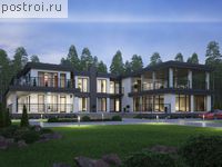 U-488-1K проект двухэтажного дома из кирпича с подвалом размером 23 на 25 