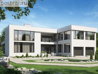 U-563-1M проект двухэтажного монолитного дома с гаражом размером 22 на 24 