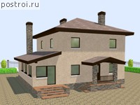 V-133-7P проект двухэтажного дома из газобетона размером 10 на 12