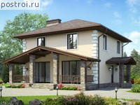 V-137-1P проект двухэтажного дома из газобетона размером 10 на 12